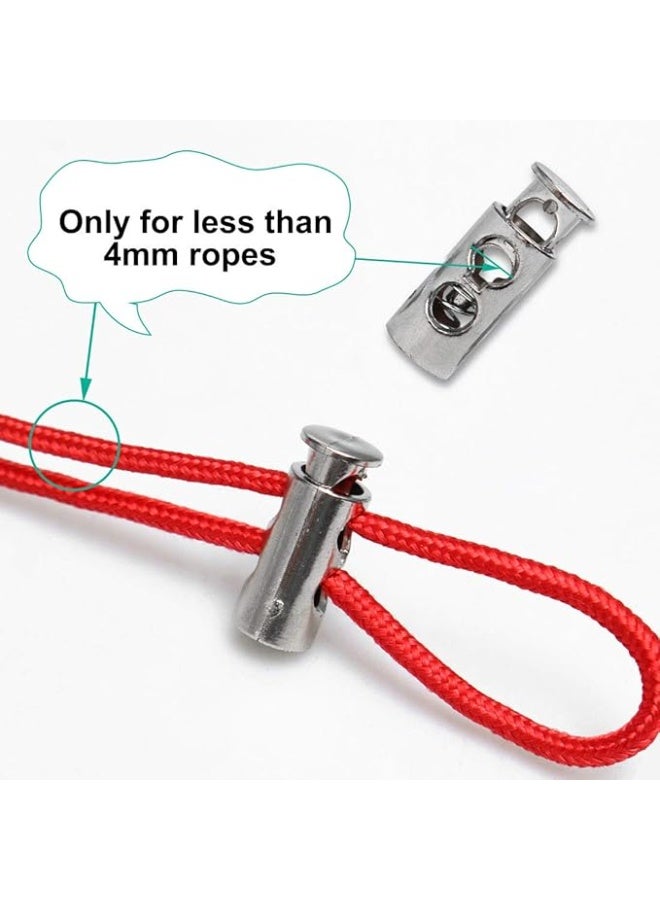 ماى سوق قفل حبل معدني مزدوج الفتحات - مشبك تثبيت للأربطة والملابس والشنط - متين وعملي. - Image 2